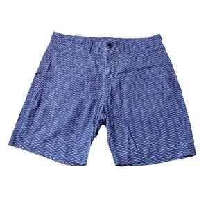 LULULEMON Blue & White 8" Golf Chino Everyday Shorts Men's Size 36